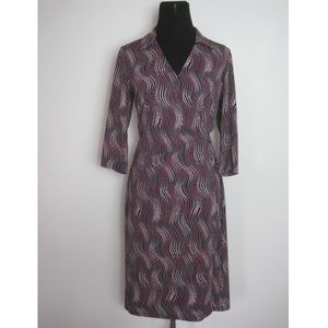 MAX STUDIO Dress M Wrap V Neck Long Sleeve